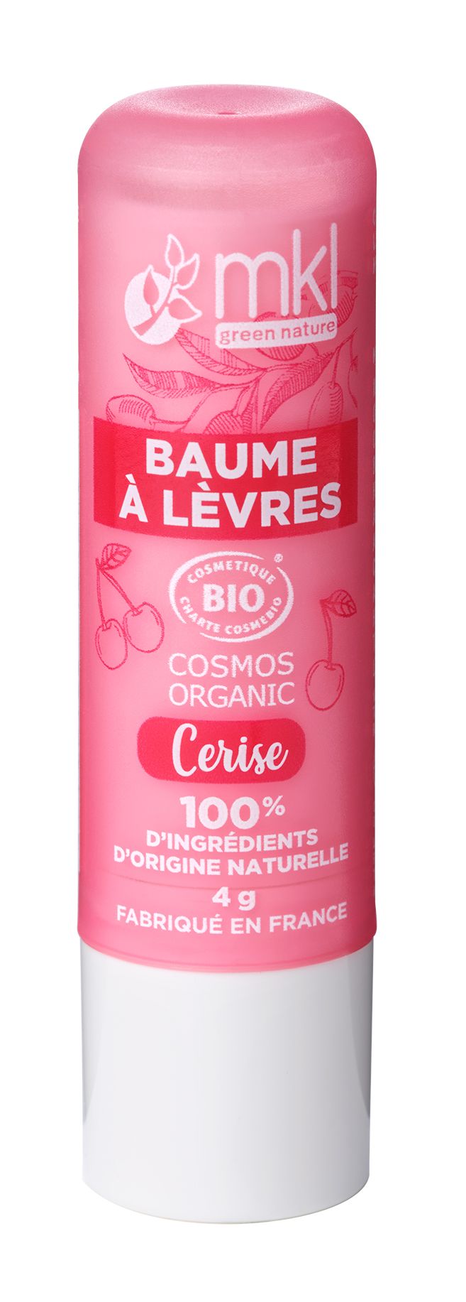 MKL Baume Lèvres Bio Cerise 4g - Lèvres | Parapharmacie en ligne - Medi ...