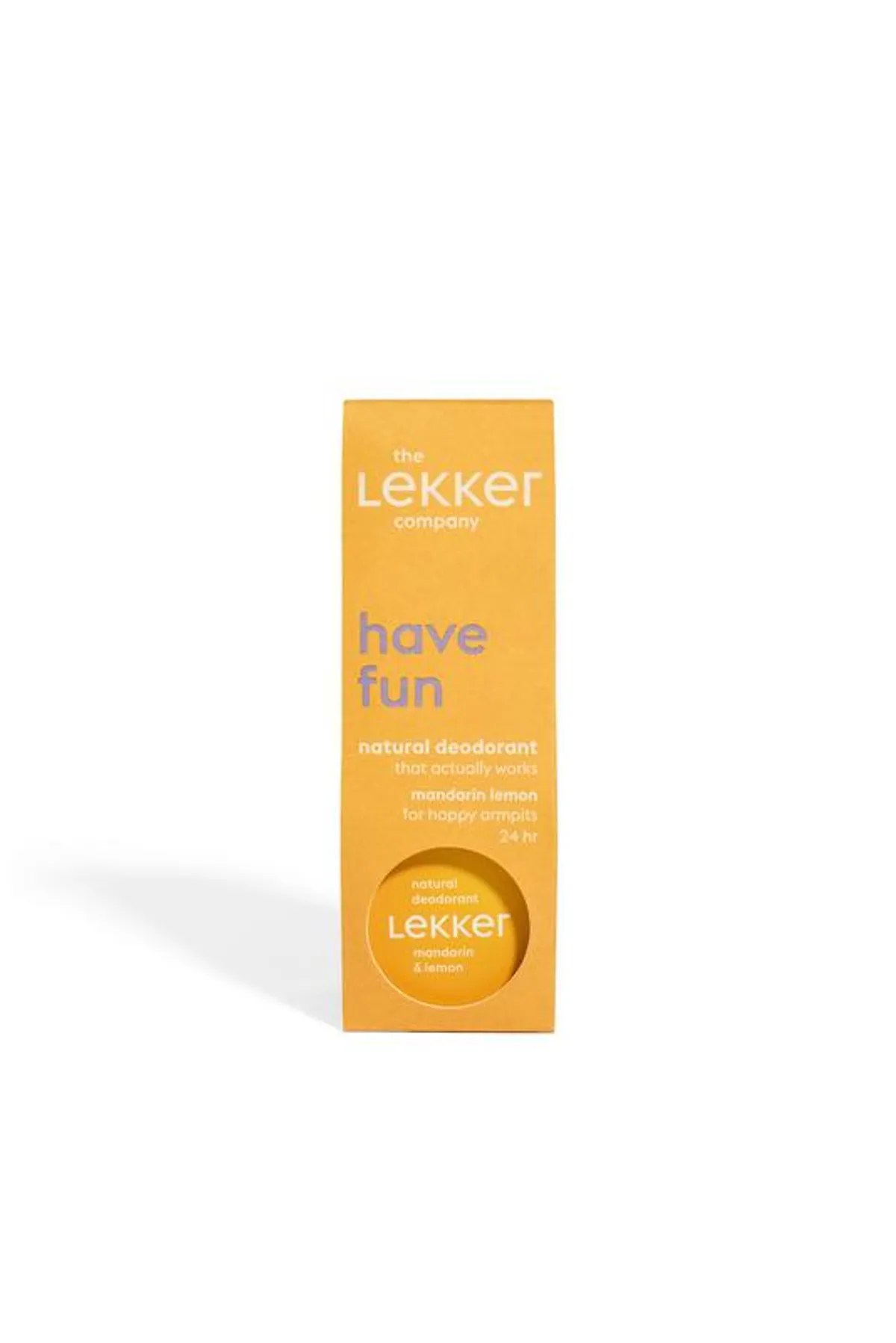 The Lekker Company Natuurlijke Deodorant Have Fun Mandarijn & Citroen 30 g
