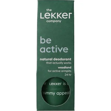 The Lekker Company Be Active Natural Deodorant Stick Woodland 40 g