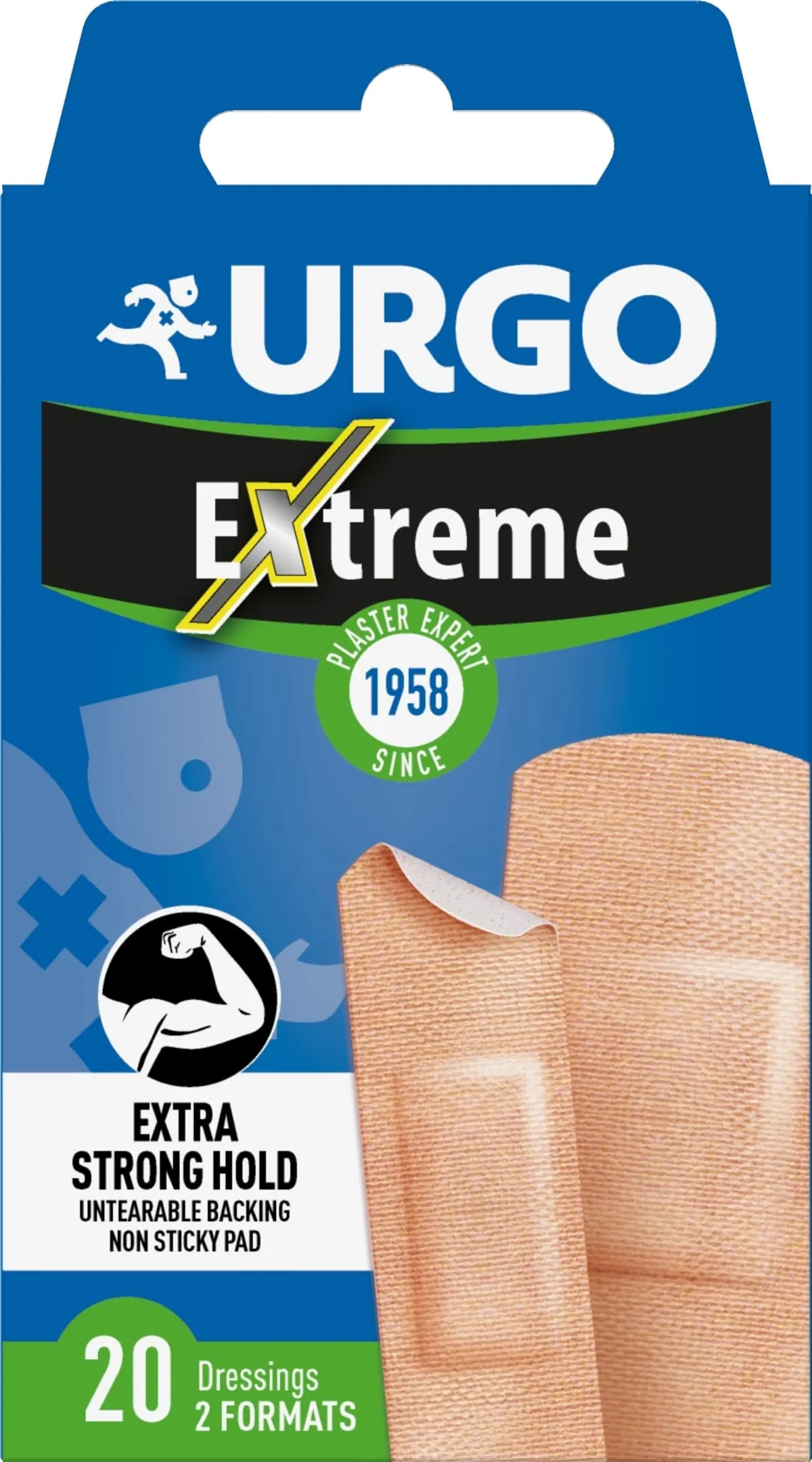 Urgo Extreme Pleister 12 x 2 cm x 7,2 cm + 4 x 3,4 cm x 7,2 cm