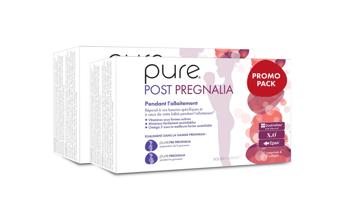 Pure Post Pregnalia Promopack 2x 30 Comprimés + 30 Gélules