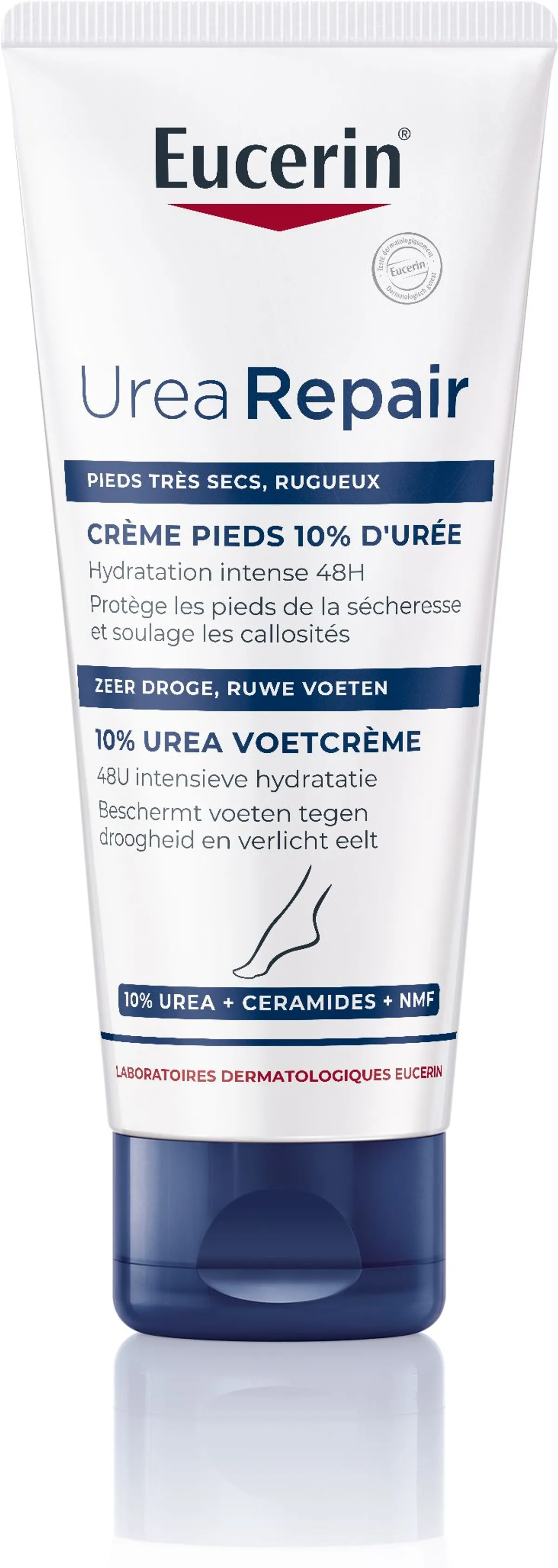 Eucerin UreaRepair Plus 10% Urea Voetcrème Zeer Droge en Ruwe Huid Tube 100ml
