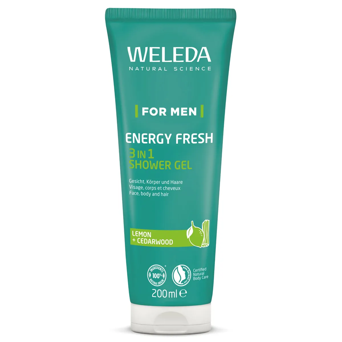 Weleda Energy Fresh 3en1 Gel Douche pour homme 200ml