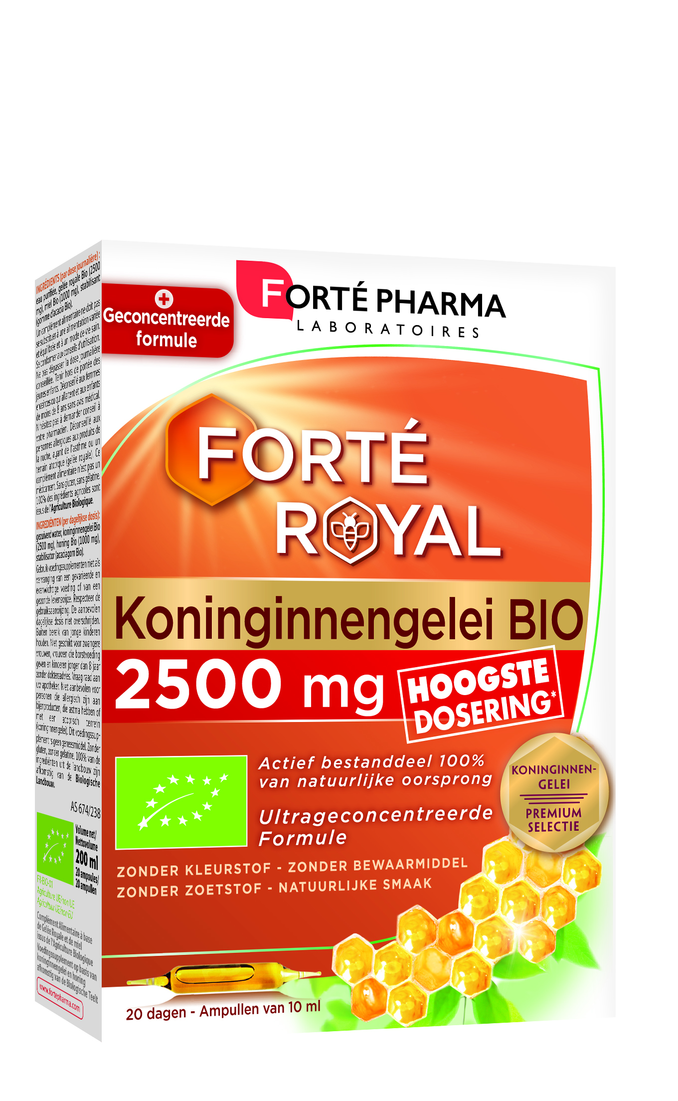 Forté Pharma Forté Royal Koninginnengelei Bio 2500 mg 20x10 ml