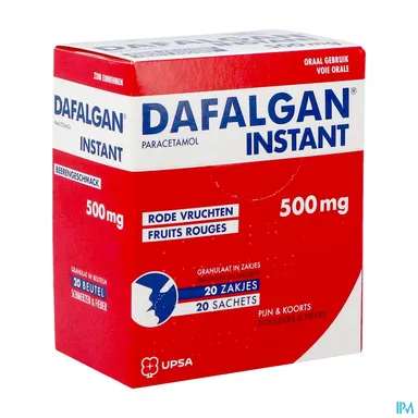Dafalgan Instant 500mg Fruits Rouges 20 Sachets