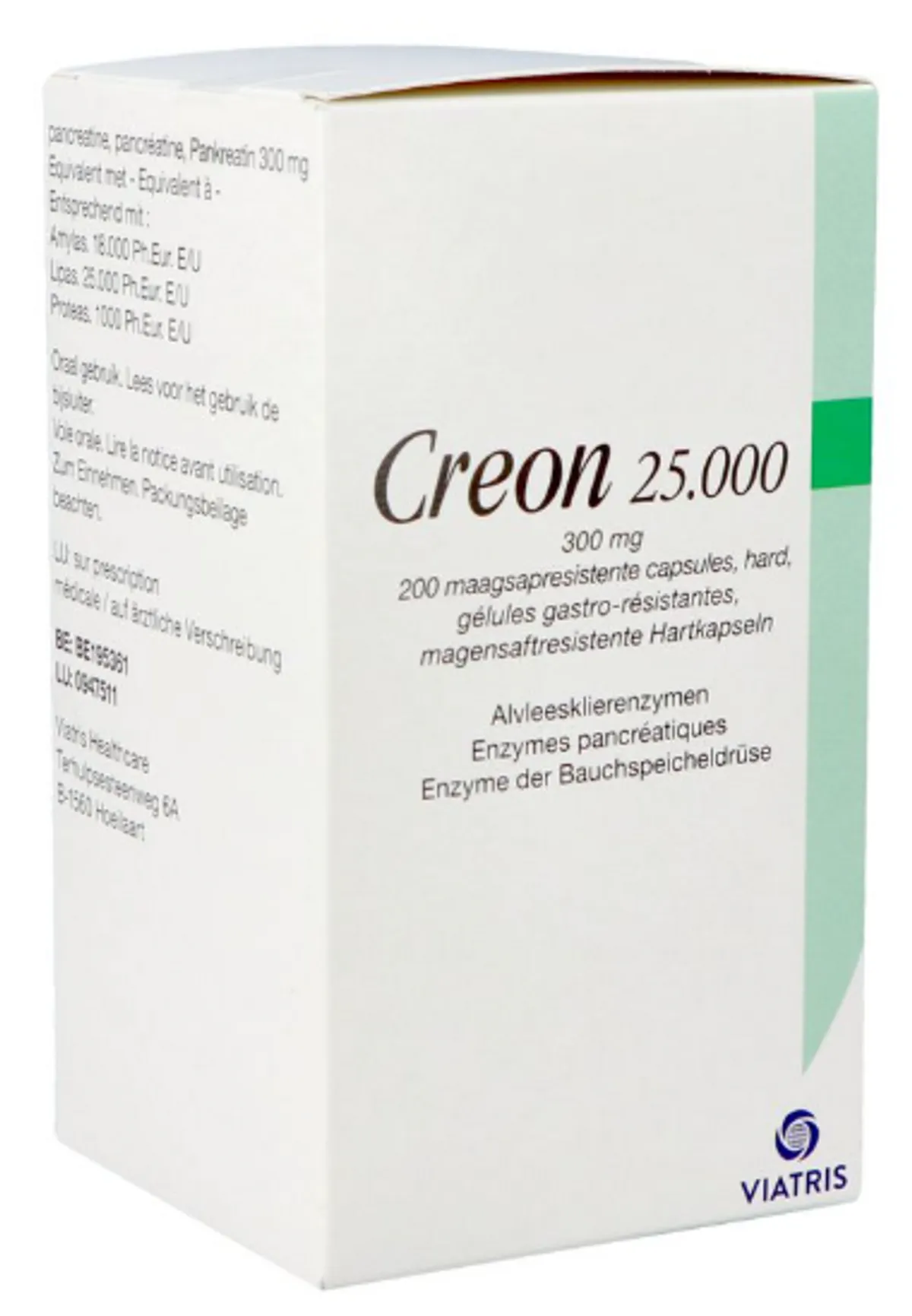 CREON 25000 MAAGSAPRESIST HARD   CAPS 200 X 300 MG