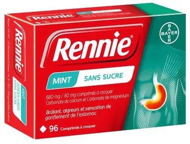 Rennie Menthe 96 Pastilles