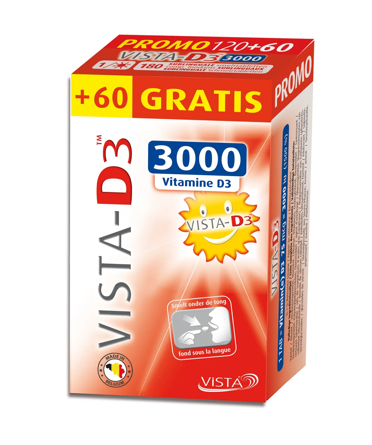 Vista D3 30000 Promo 120 Comprimés + 60 Gratuit