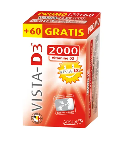 Vista D3 2000 120 Smeltende Tabletten + 60 gratis