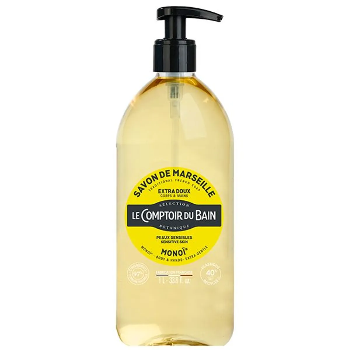 Le Comptoir du Bain Savon Liquide Marseille Monoï 1L
