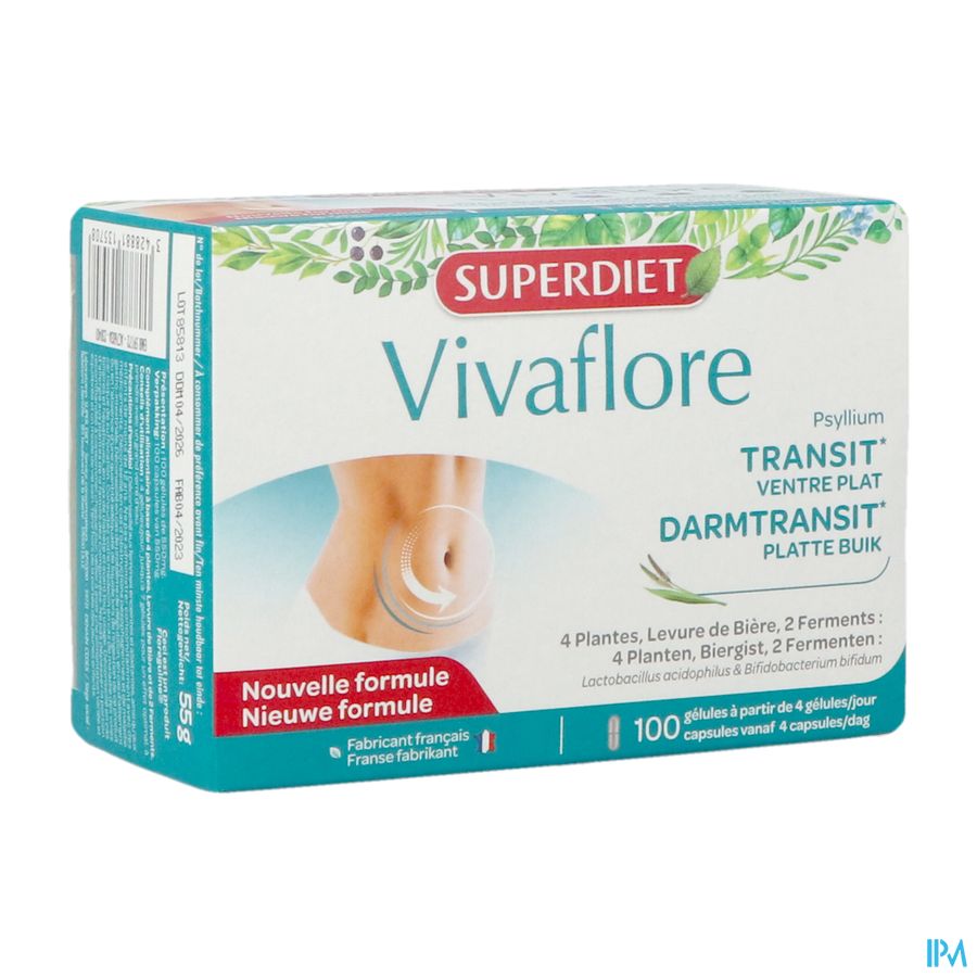 SuperDiet Vivaflore Transit 100 Capsules - Superdiet