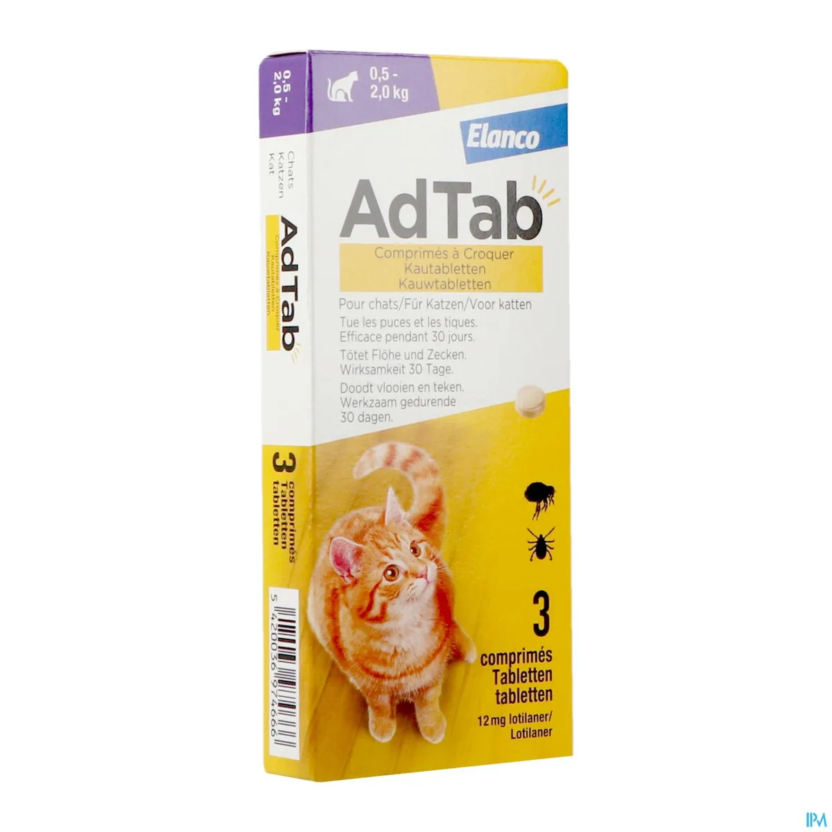 ADTAB 12MG KAT >0,5KG-2KG KAUWTABL 3