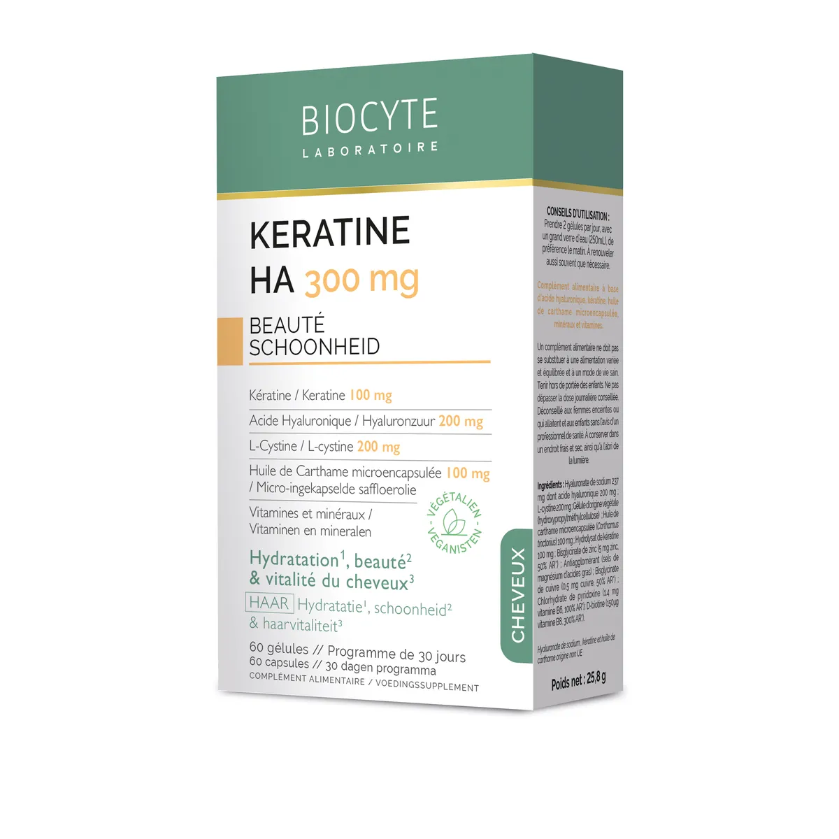 Biocyte Keratine HA 300 mg 60 Capsules