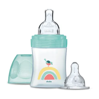 Dodie 0-6 M Antikoliek Zuigfles 150 ml + platte & ronde spenen