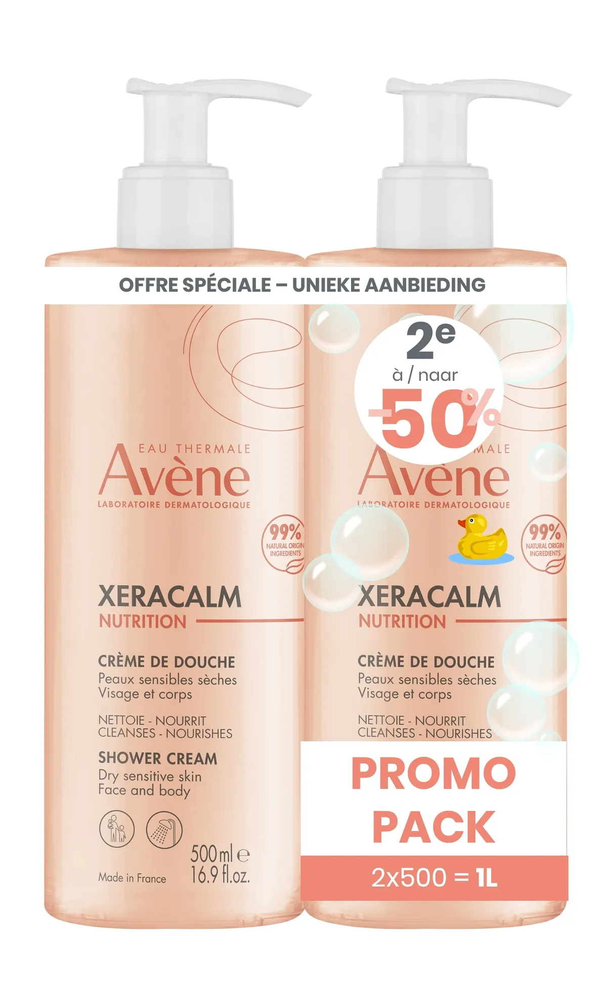 Avène Xeracalm Nutrition Crème de Douche 2x500ml (2ème à -50%)