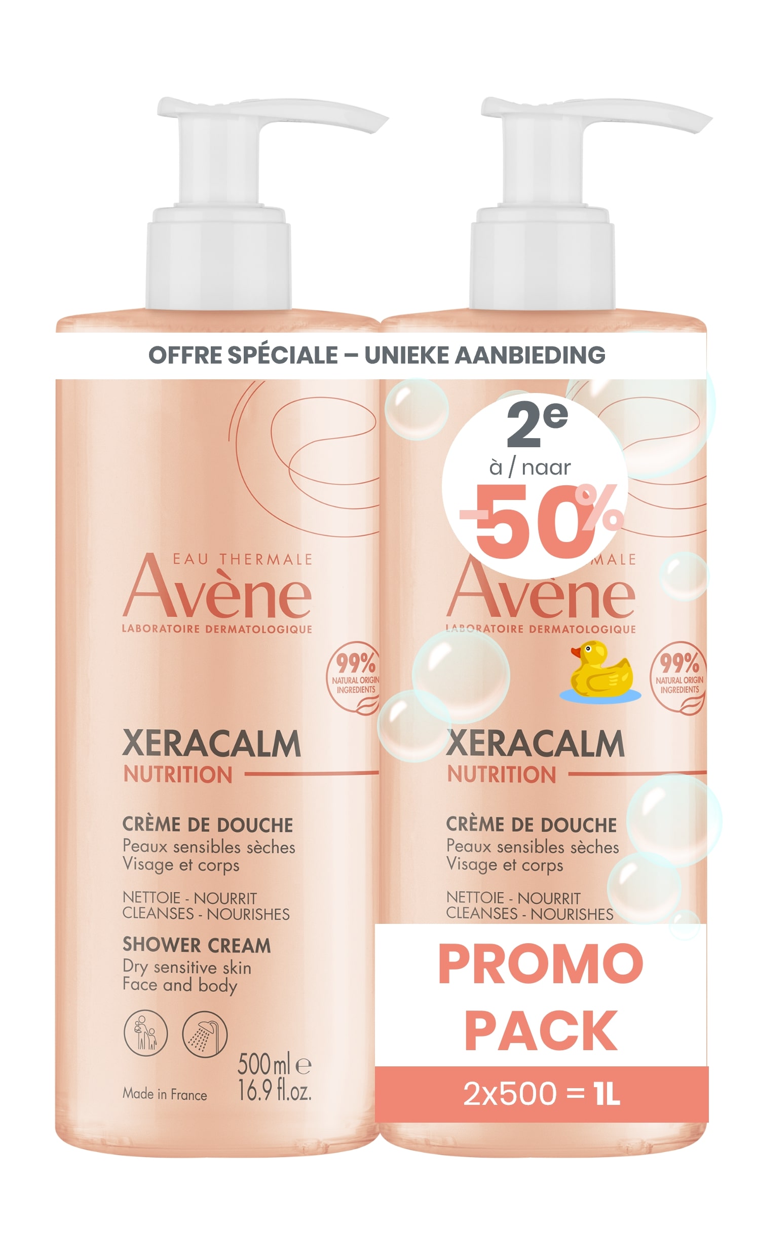 Avène Xeracalm Voedende Douchecrème 2 x 500 ml (2de aan halve prijs) - Avène