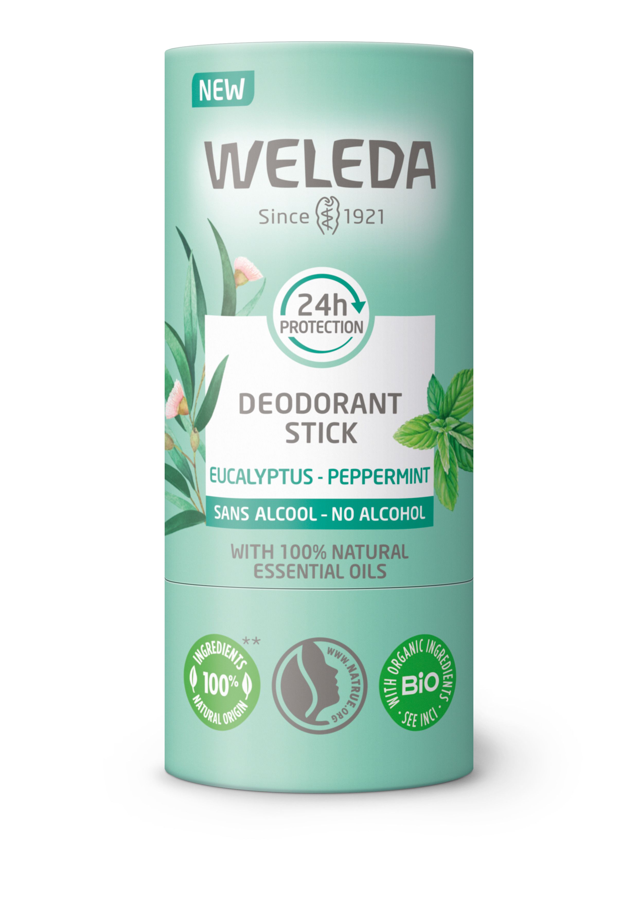 Weleda Vaste Deodorant 24u Eucalyptus Pepermunt 50 g - Weleda