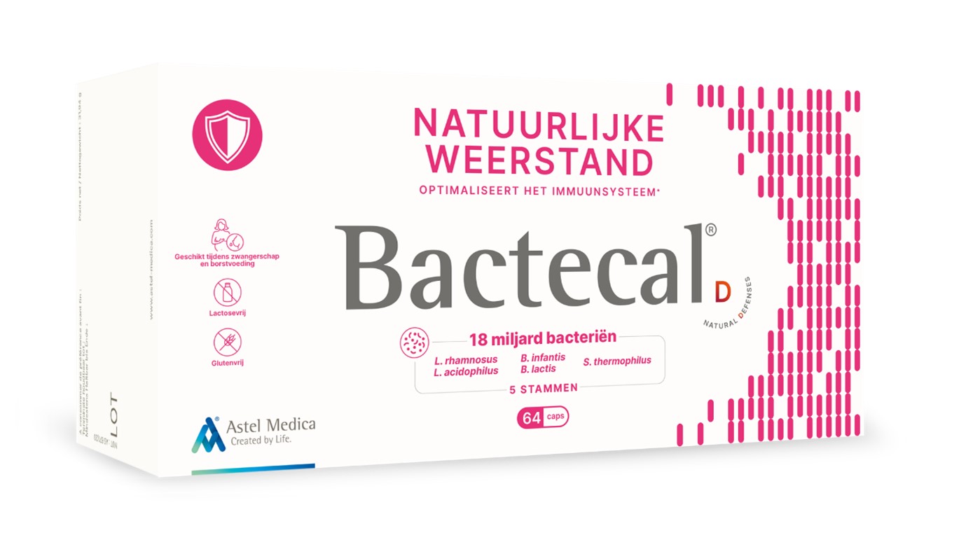 Bactecal D natuurlijke afweer 64 capsules - Astel Medica