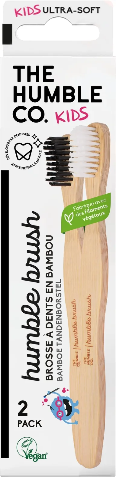 Humble Bamboe Tandenborstel Kids Duo Zwart/Wit