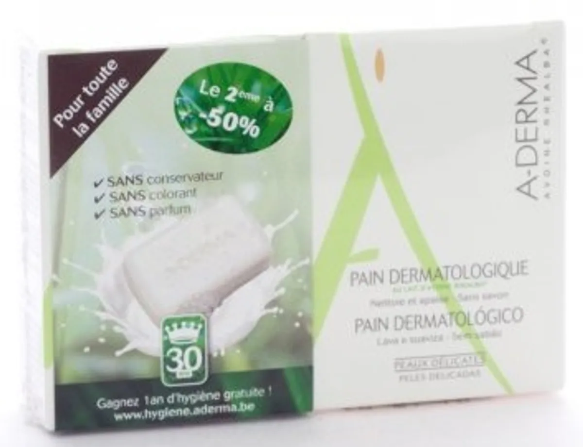 A-Derma Dermatologische Zeep 2x100g (2de aan -50%)