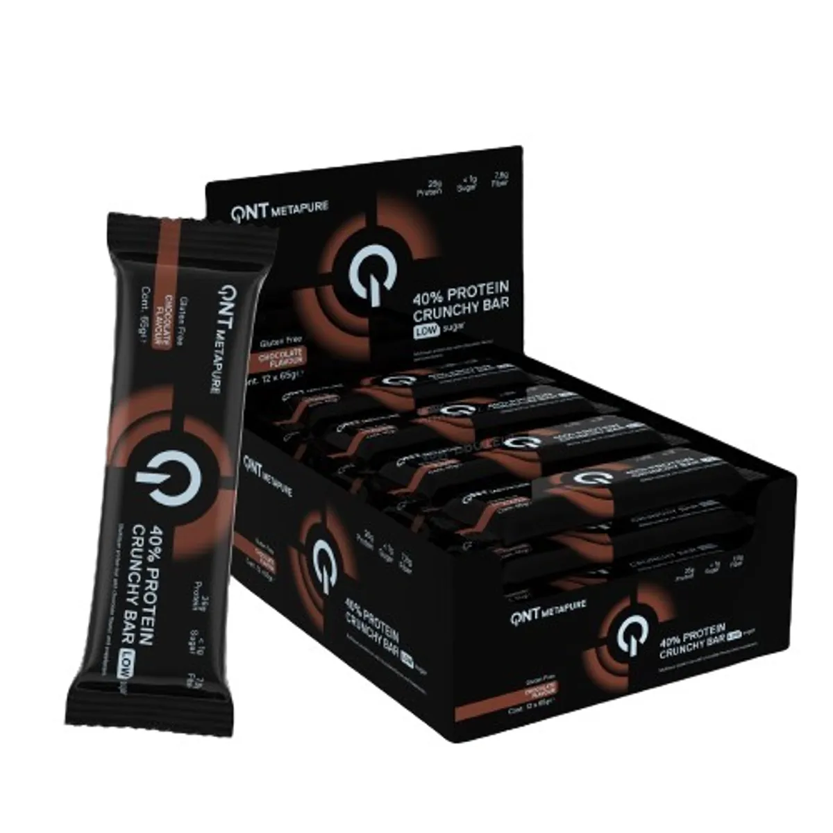 QNT Eiwitreep 40% Knapperige Chocolade 65 g