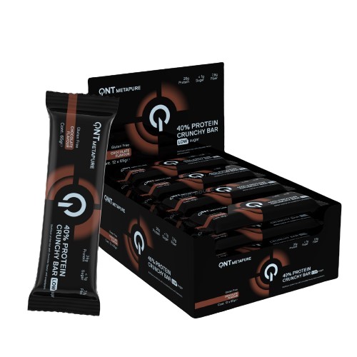 QNT Eiwitreep 40% Knapperige Chocolade 65 g - QNT