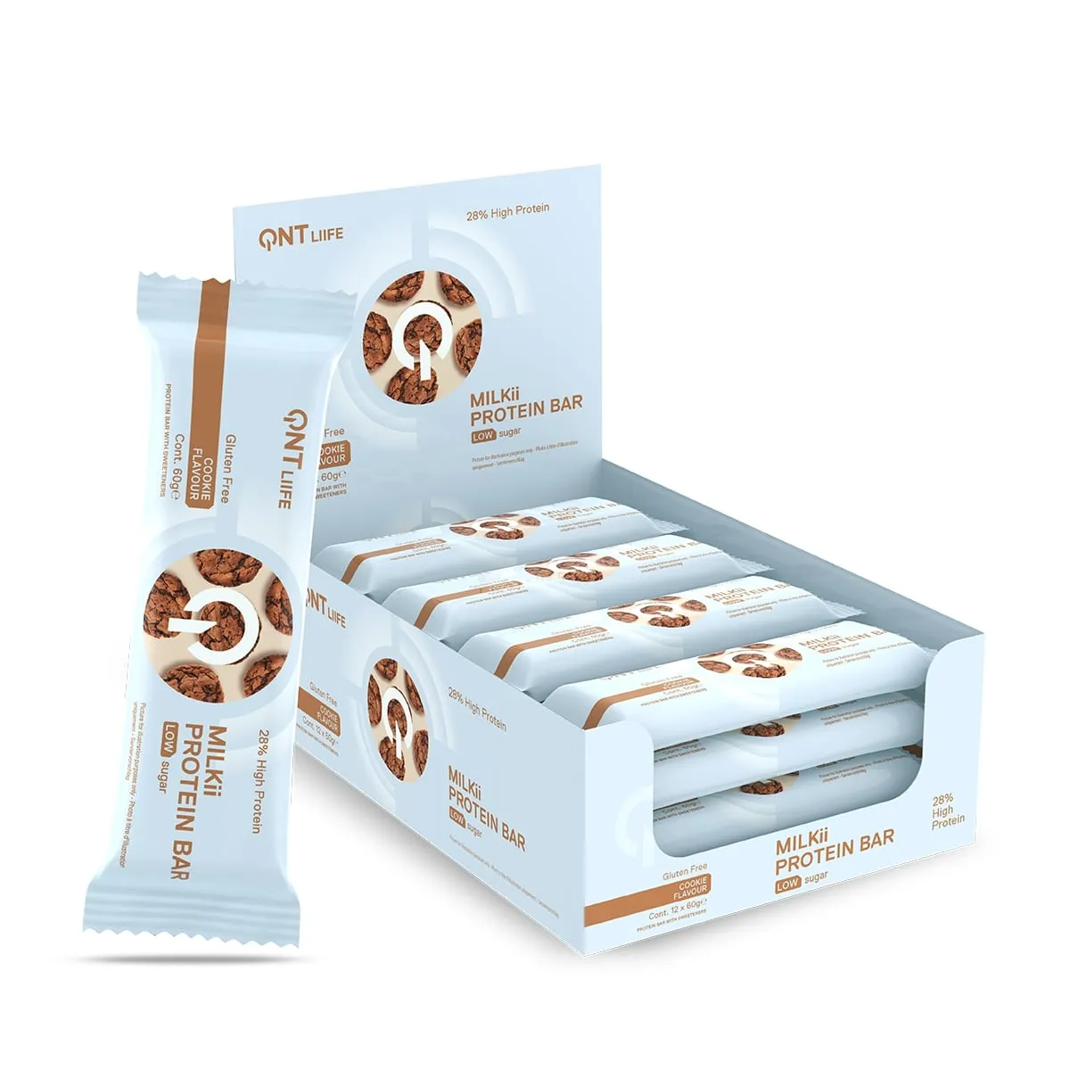 QNT Liife Milkii Protein Low Sugar Bar Cookie 60 g