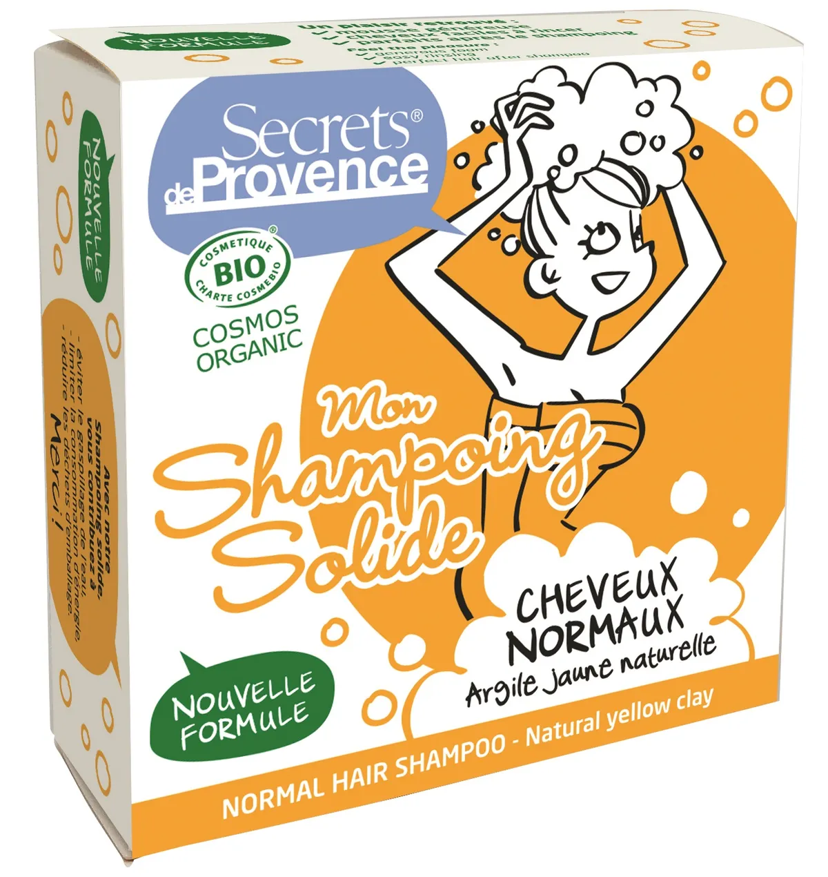 Secrets de Provence Shampooing Cheveux Normaux Bio 85g