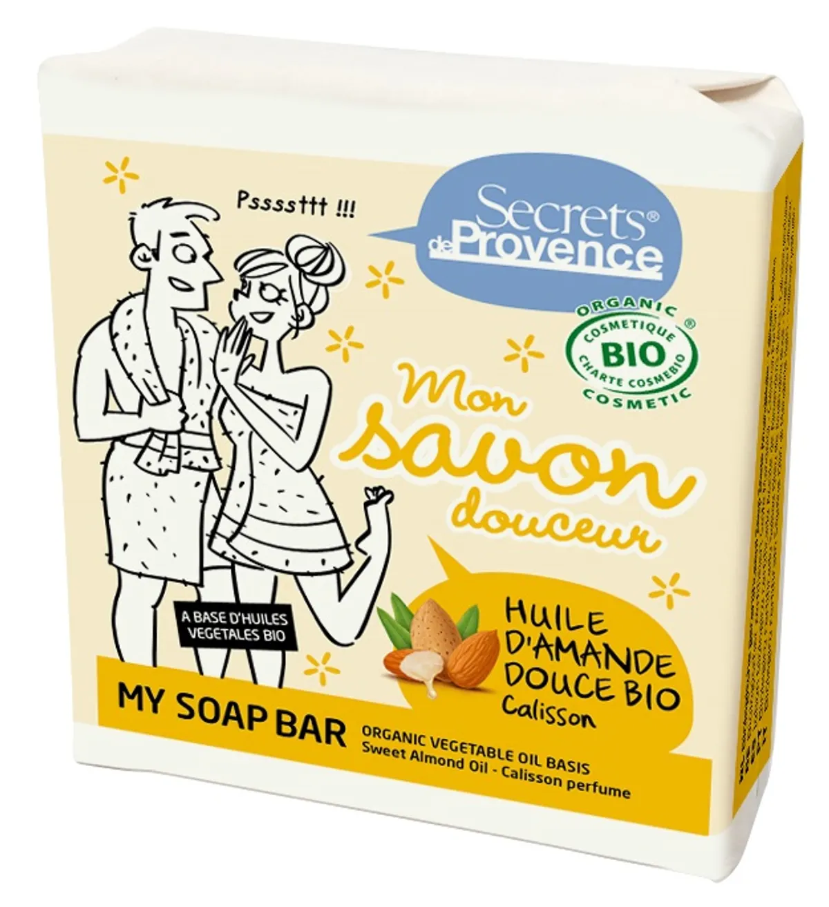Secrets de Provence Savon Huile d'Amande Douce Parfum Calisson 100g