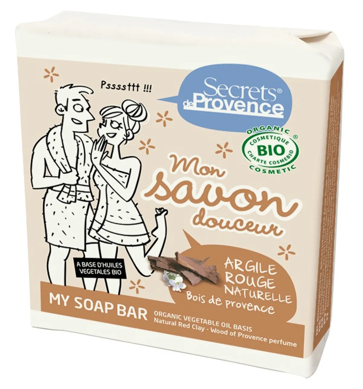 Secrets de Provence Savon Argile Rouge Bio 100g