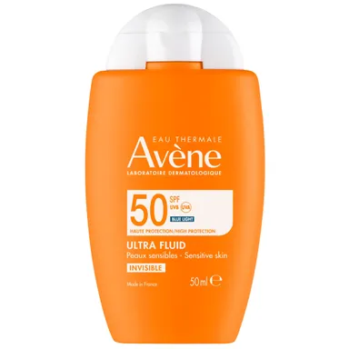 Avène Solaire Spf 50 Ultra Fluid Invisible Haute Protection, Peau Sensible 50Ml