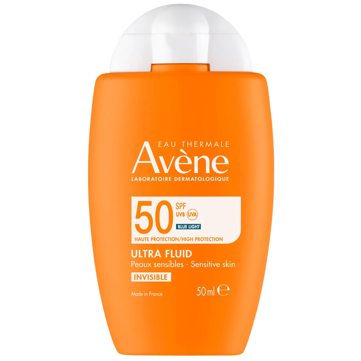 Avène Zon Spf 50 Ultra Fluid Invisible Hoge Zonnebescherming, Gevoelige Huid 50Ml