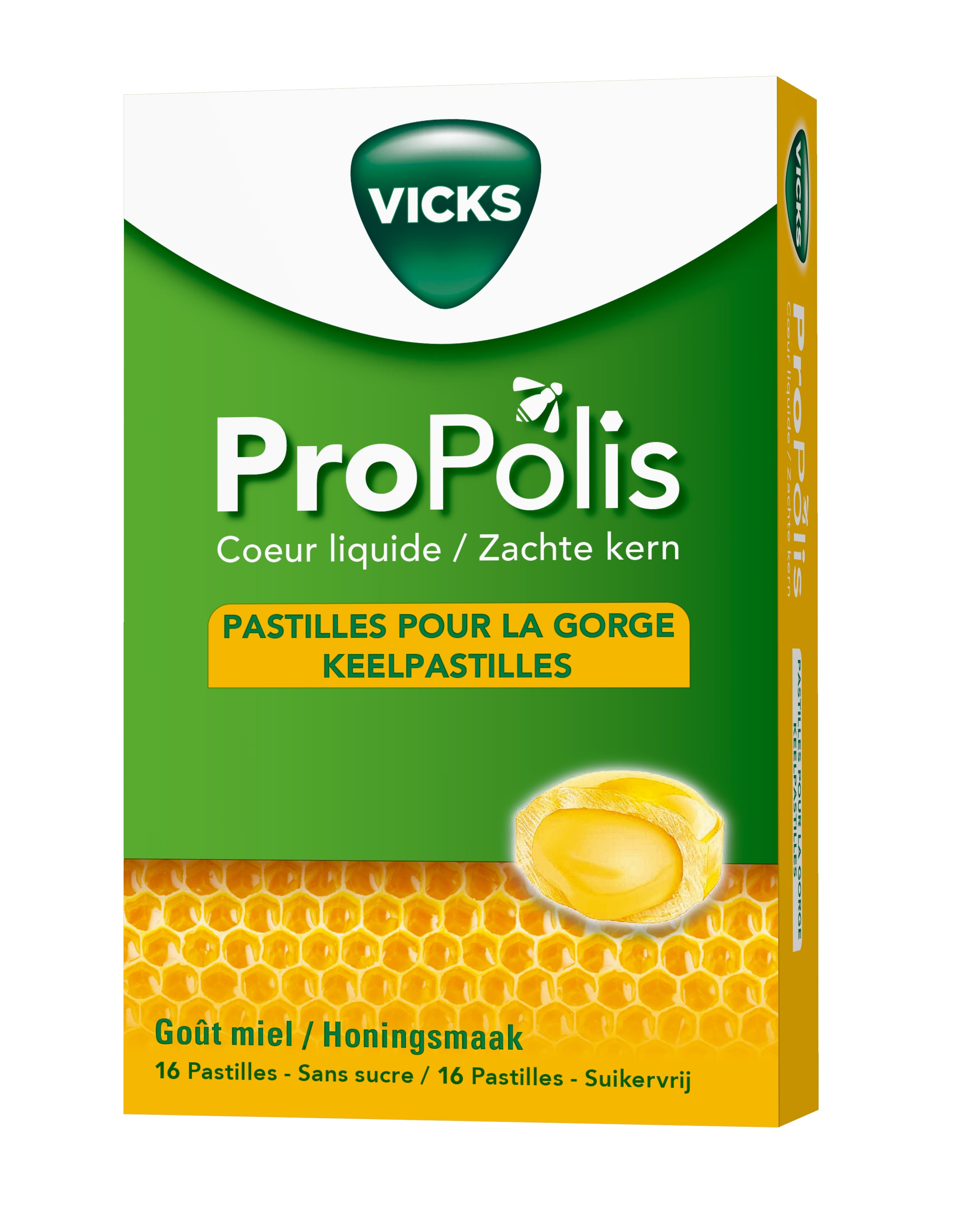 Vicks Propolis Vloeibare Kern 16 Zuigtabletten - Vicks
