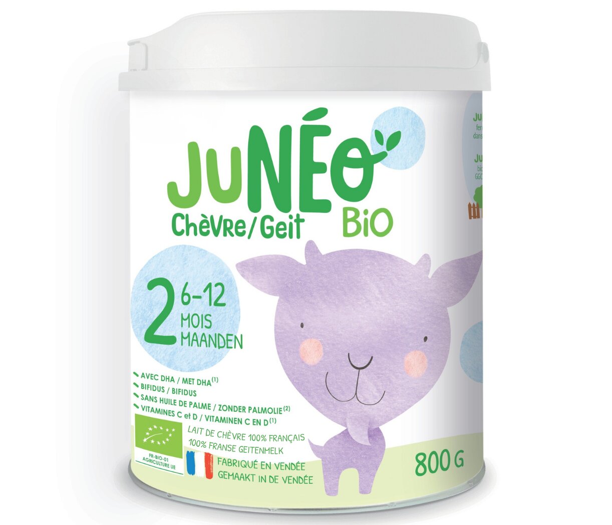 Juneo 2 Bio Geitenmelk 6-12 Maanden 800 g - Junéo