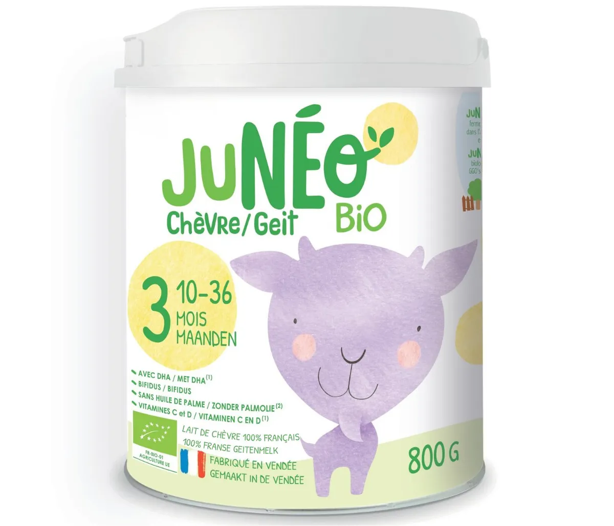 Juneo 3 Bio Lait de Chèvre 10-36 Mois 800g