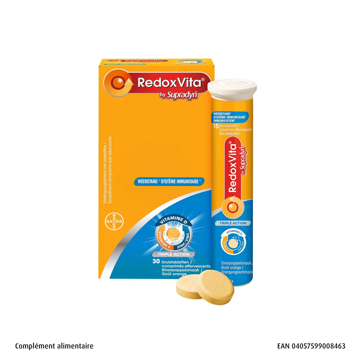 Redoxvita Triple Action Immuunsysteem 30 bruistabletten
