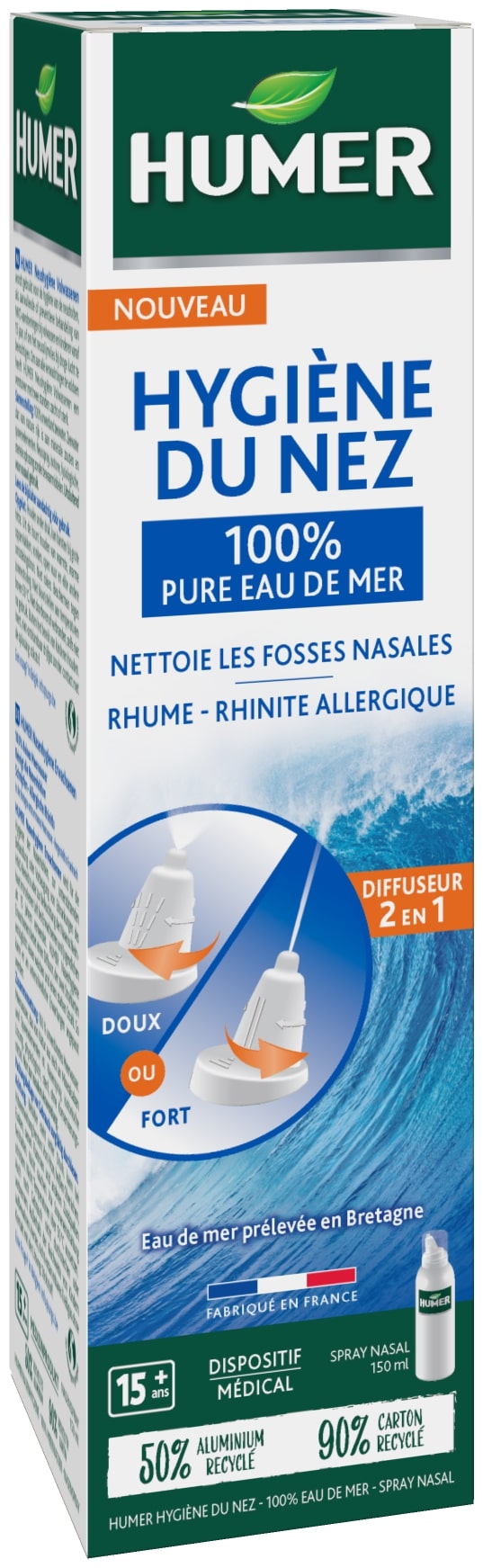 Humer Isotone Spray Volwassene Dubbele Verstuiving 150 ml - Humer