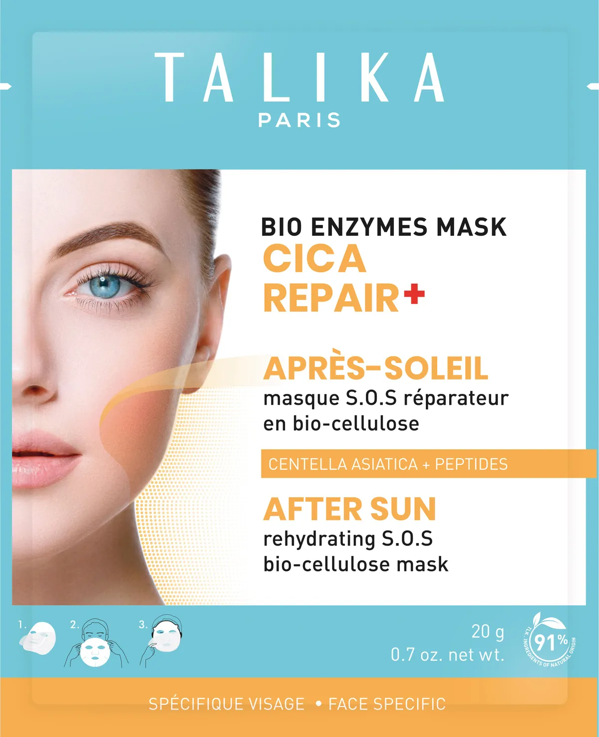 Talika Bio Enzymes Mask Cica Repair+ Après-Soleil 20g