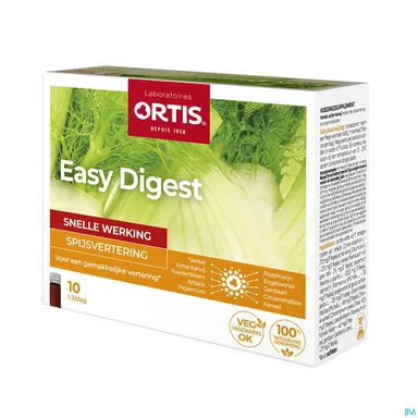 Ortis Easy Digest Action Rapide Digestion 10x15ml