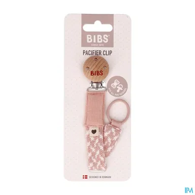 Bibs Attache-Tétine Tresse Blush Ivory