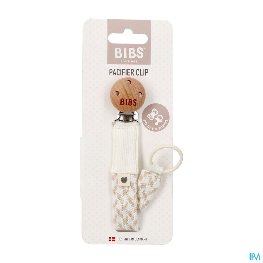 Bibs Speenklem Vlecht Ivory Vanilla - BIBS