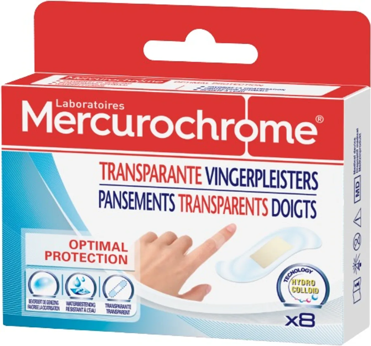 Mercurochrome Pansements Doigts Cicatrisant 8 Pansements