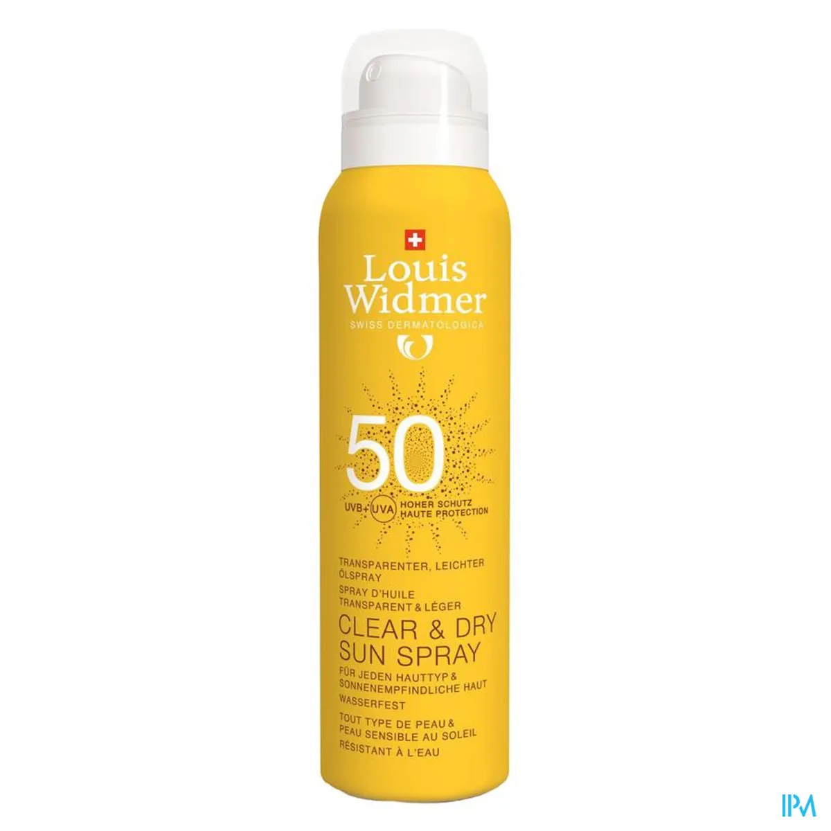 Widmer Clear & Dry Sun Spray Niet Geparfumeerd SPF50 200 ml