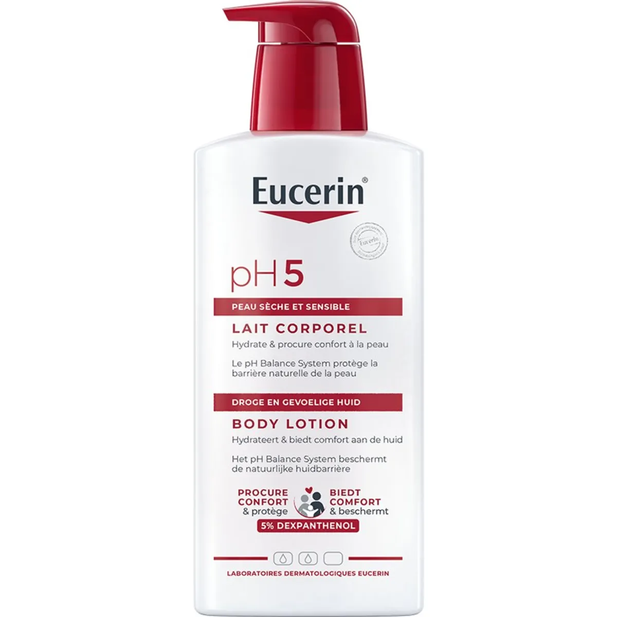Eucerin pH5 Lait Corporel Peau Sèche et Sensible avec pompe 400 ml