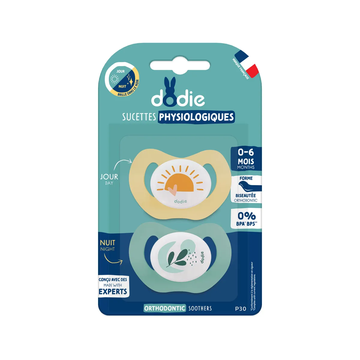 Dodie Sucette Duo Physiologique 0-6M Jour&Nuit