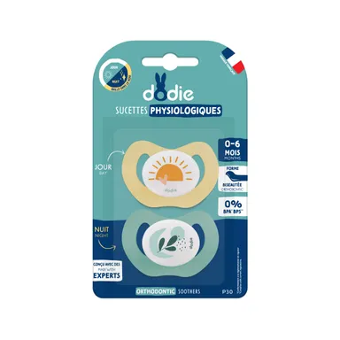 Dodie Sucette Duo Physiologique 0-6M Jour&Nuit