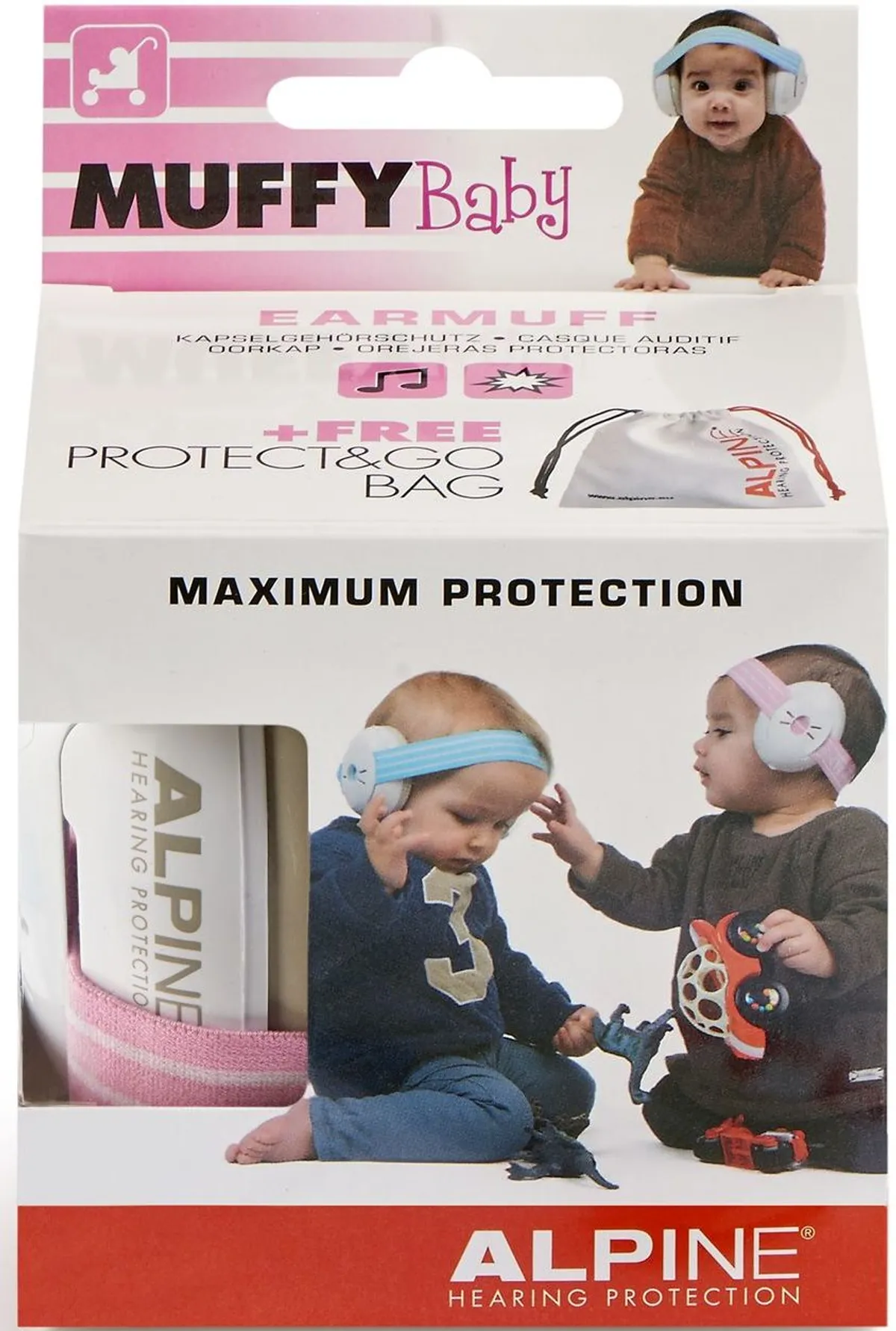 Alpine Muffy Baby Casque Auditif Rose