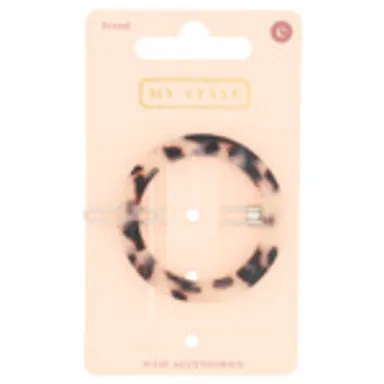 My Style Accessoires Cheveux Trend Clip Rond Ecaille Clair