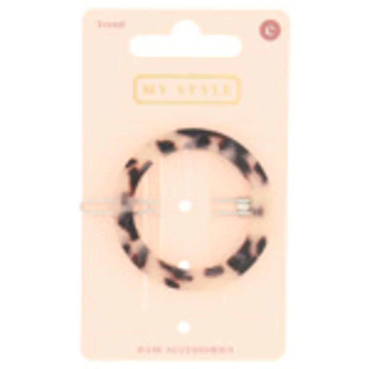 My Style Haaraccessoires Trend Clip Rond Licht Rood-Zwart