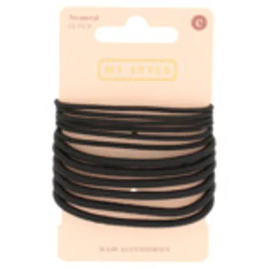 My Style Haaraccessoires Basic Elastiek Dun + Dik Zwart